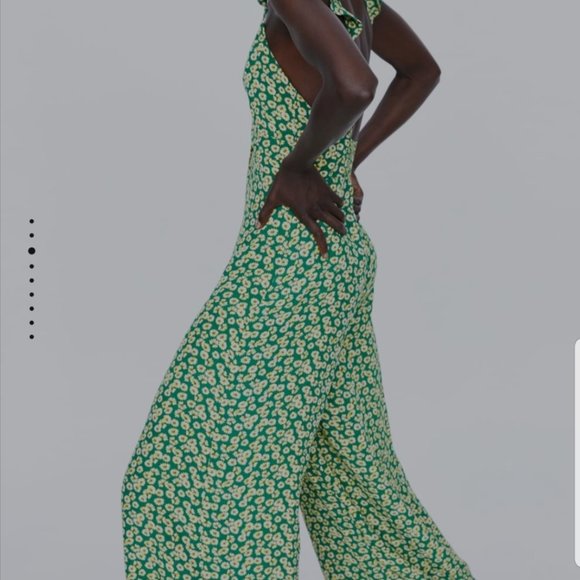 Zara Floral Printed Jumpsuit S - Picture 4 of 4